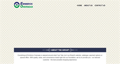 Desktop Screenshot of emmbrosoverseas.com